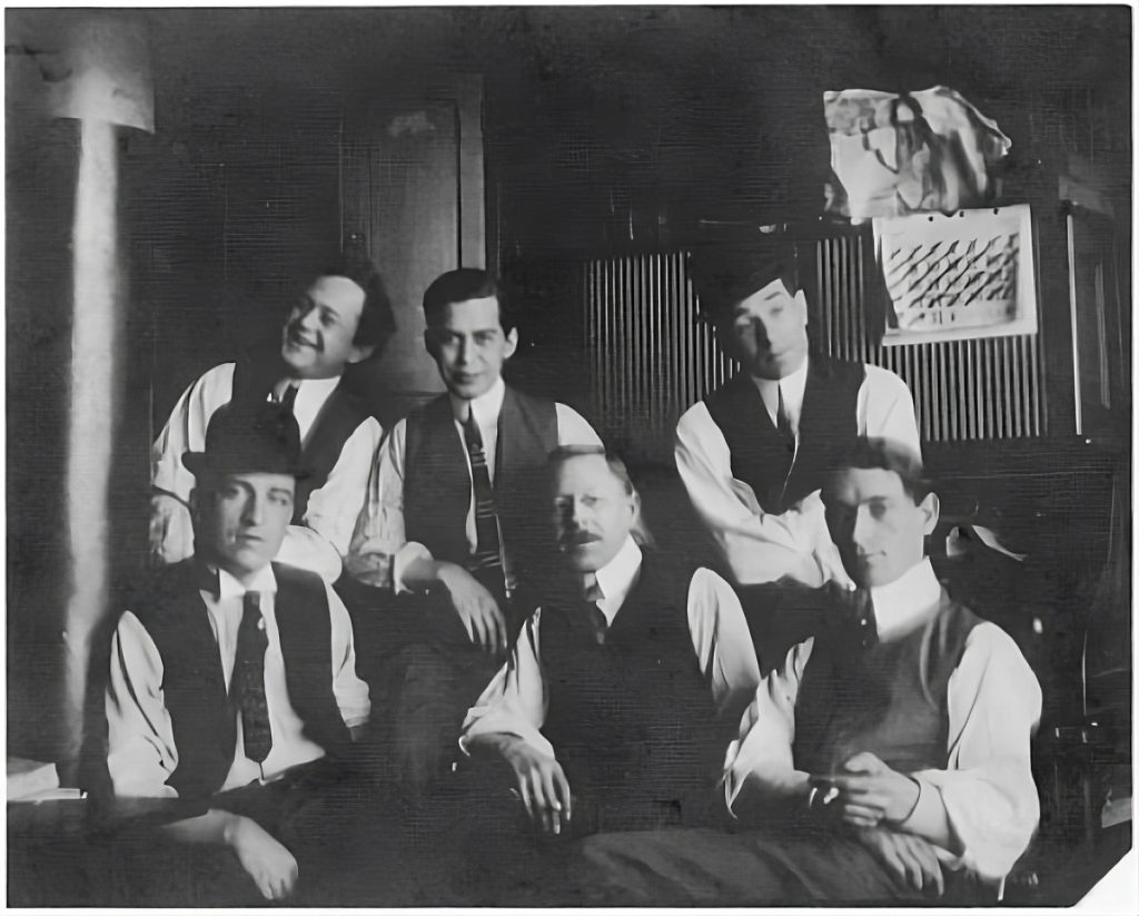George Herriman, top right, at the New York Evening Journal in 1911