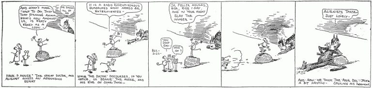 Krazy Kat takes over when The Dingbats go on vacation in July 1912 - newspaper comic strip