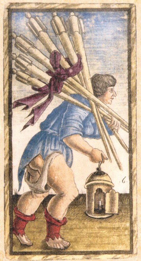 The Sola Busca Tarot, Batons