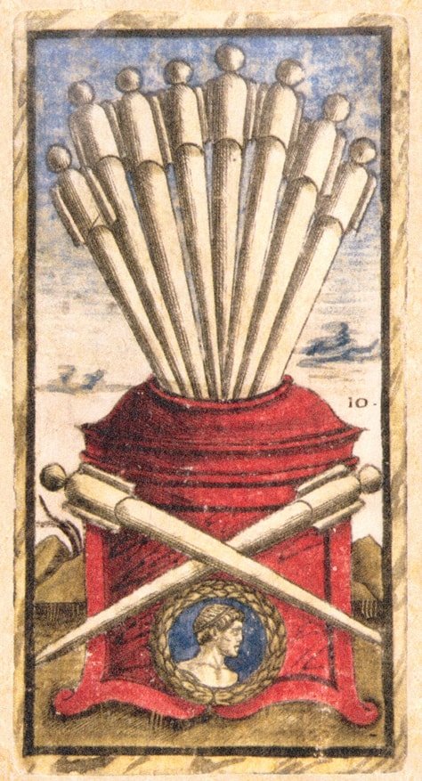 The Sola Busca Tarot, Batons